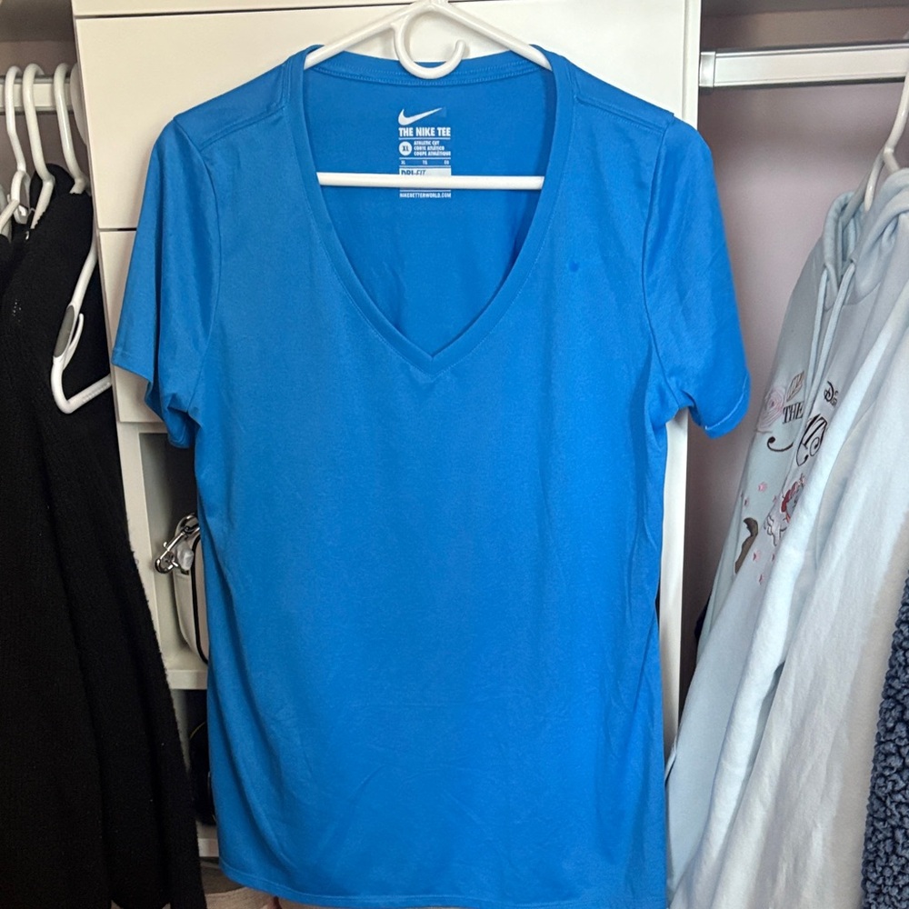 Nike Women's Bright Blue V-Neck Tee